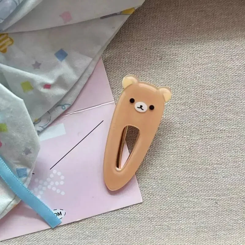 Barrettes Kawaii Rilakkuma – Pinces à Cheveux Ours Japonaises
