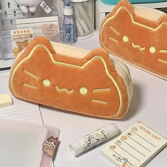 Trousse Kawaii Chat – Style INS Coréen, Grande Capacité & Design Original