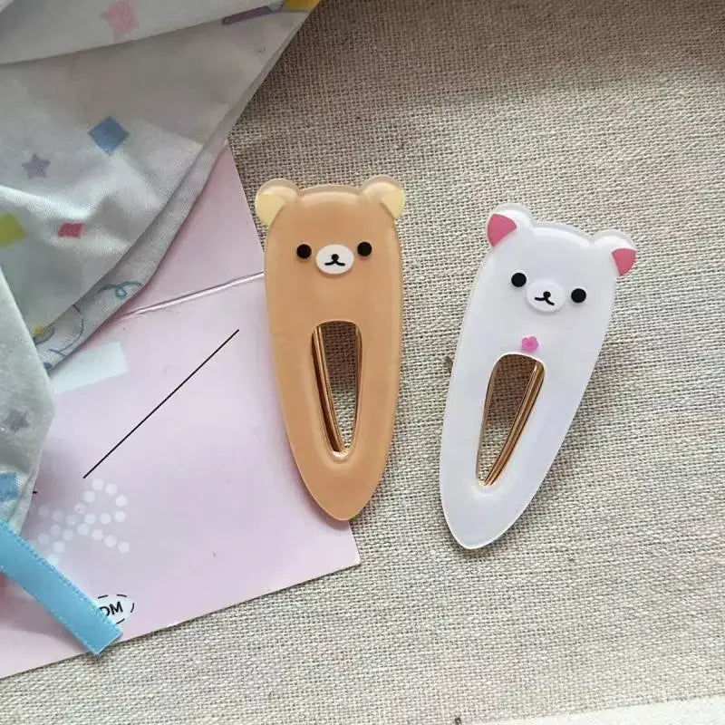 Barrettes Kawaii Rilakkuma – Pinces à Cheveux Ours Japonaises