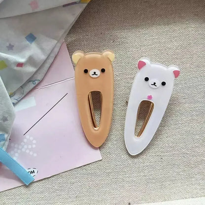 Barrettes Kawaii Rilakkuma – Pinces à Cheveux Ours Japonaises