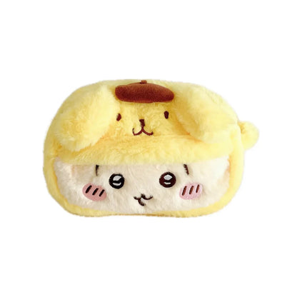 Trousse Kawaii Peluche Chat – Style INS Coréen, Pochette Douce & Grande Capacité
