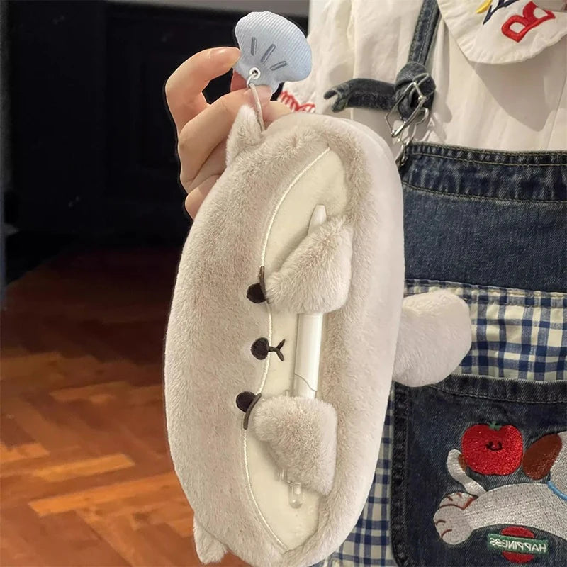 Trousse Kawaii Pingouin – Peluche Douce & Grande Capacité pour Stylos