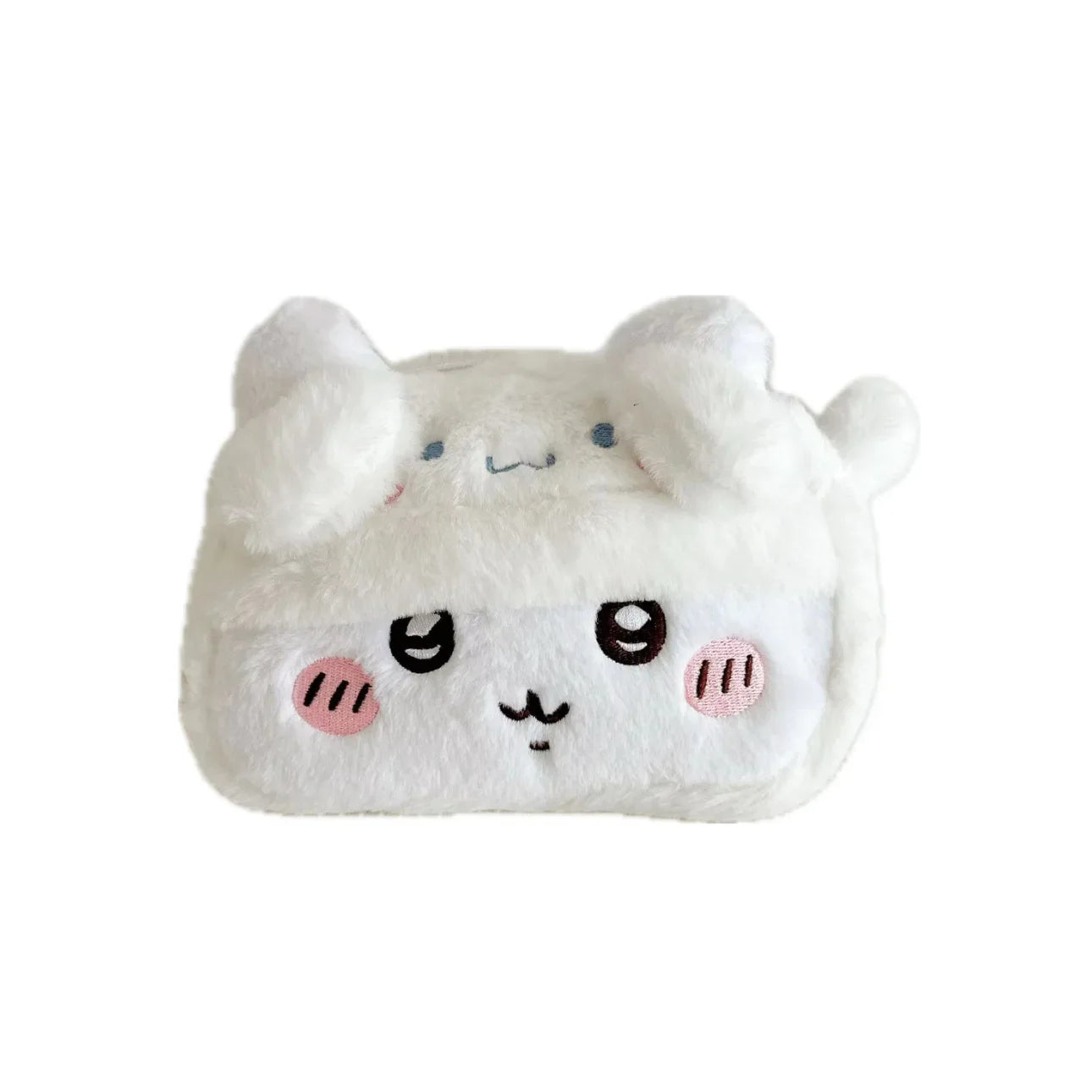 Trousse Kawaii Peluche Chat – Style INS Coréen, Pochette Douce & Grande Capacité