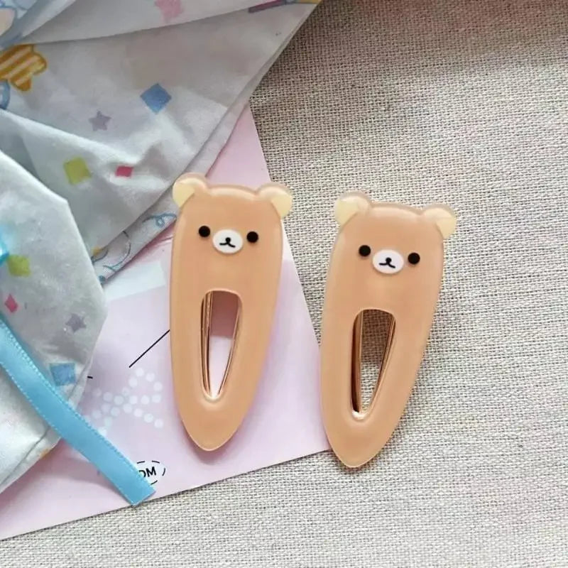 Barrettes Kawaii Rilakkuma – Pinces à Cheveux Ours Japonaises