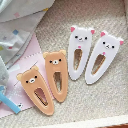 Barrettes Kawaii Rilakkuma – Pinces à Cheveux Ours Japonaises