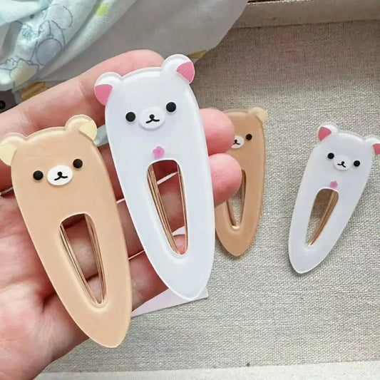 Barrettes Kawaii Rilakkuma – Pinces à Cheveux Ours Japonaises