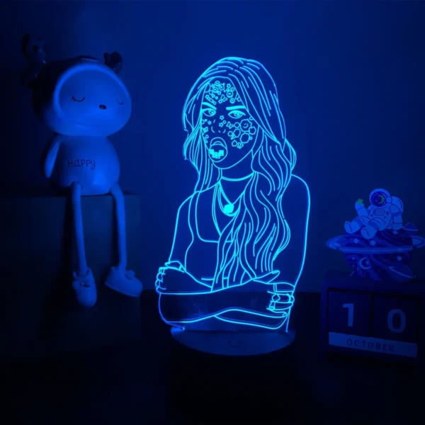 Lampe 3D Olivia Rodrigo – Cadeau Fan & Déco Chambre Tendance 2025