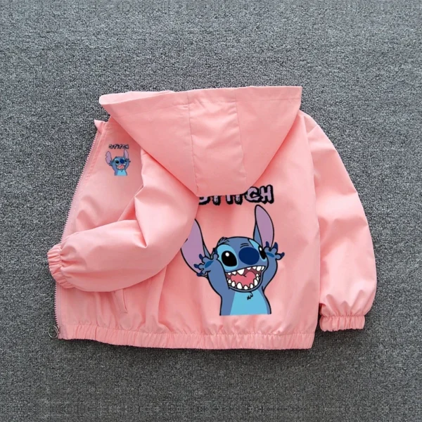 Veste Lilo et Stitch Enfant 2025 – Manteau Bébé Fille & Garçon Zippé