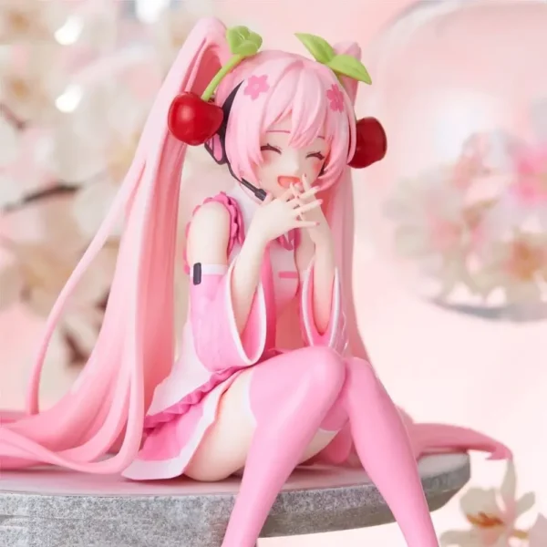 Figurine Sakura Hatsune Miku – Décoration de Bureau Kawaii, Cadeau Handmade