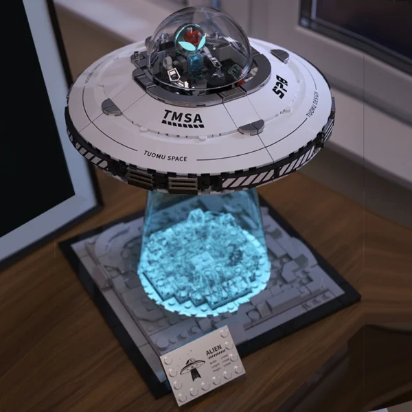 Soucoupe Volante Alien – Jeu de Construction Spatiale Kawaii UFO