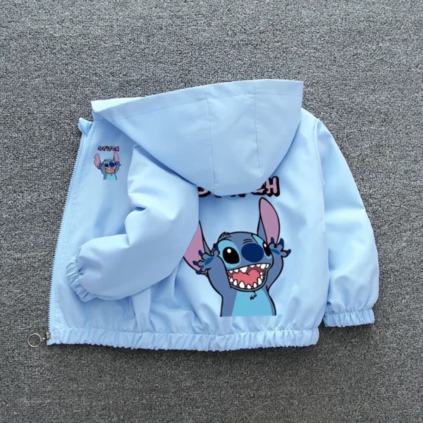 Veste Lilo et Stitch Enfant 2025 – Manteau Bébé Fille & Garçon Zippé