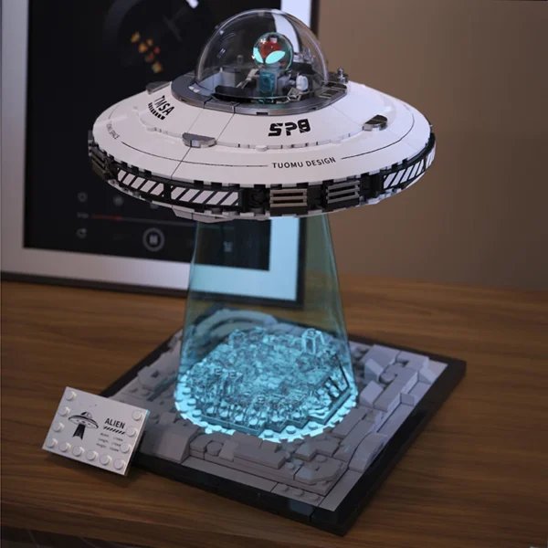 Soucoupe Volante Alien – Jeu de Construction Spatiale Kawaii UFO