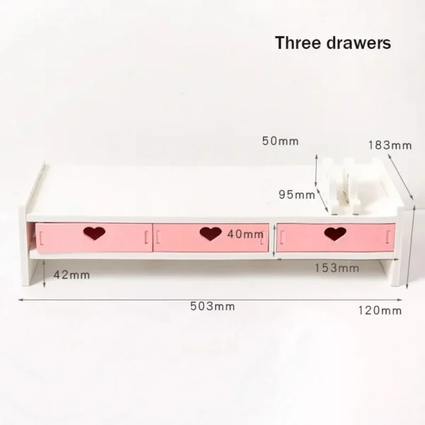 Support de Bureau Kawaii – Rangement pour Ordinateur, Fournitures & Stationery, Support Écran