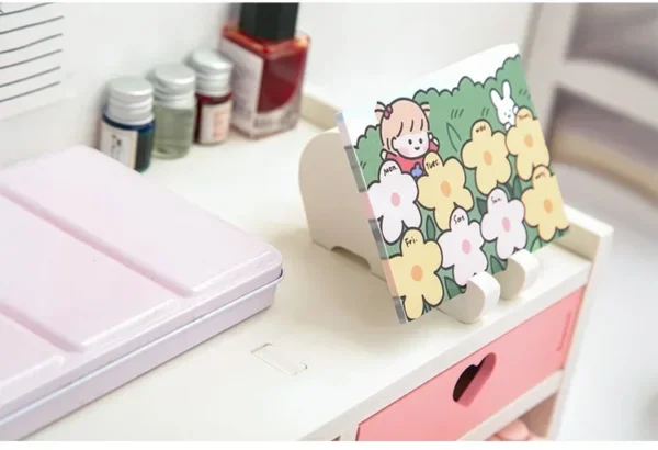 Support de Bureau Kawaii – Rangement pour Ordinateur, Fournitures & Stationery, Support Écran