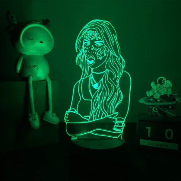 Lampe 3D Olivia Rodrigo – Cadeau Fan & Déco Chambre Tendance 2025