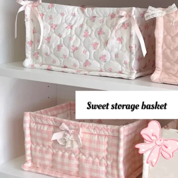 Panier Rangement Tissu Romantique
