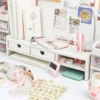 Support de Bureau Kawaii – Rangement pour Ordinateur, Fournitures & Stationery, Support Écran
