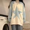 Sweat à Capuche Étoiles Tendance Printemps : Confort Chic et Look Décontracté Incontournable !