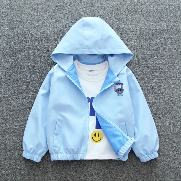 Veste Lilo et Stitch Enfant 2025 – Manteau Bébé Fille & Garçon Zippé