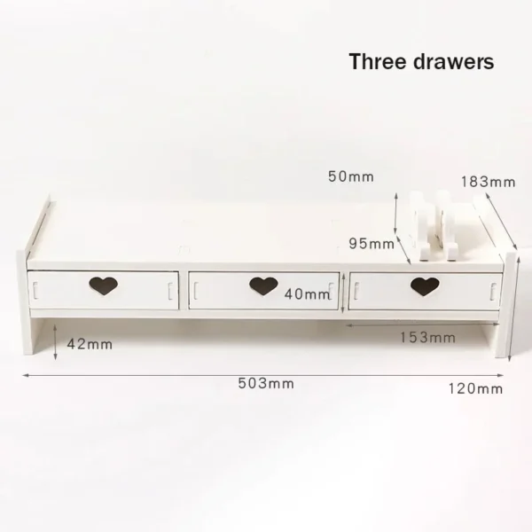 Support de Bureau Kawaii – Rangement pour Ordinateur, Fournitures & Stationery, Support Écran