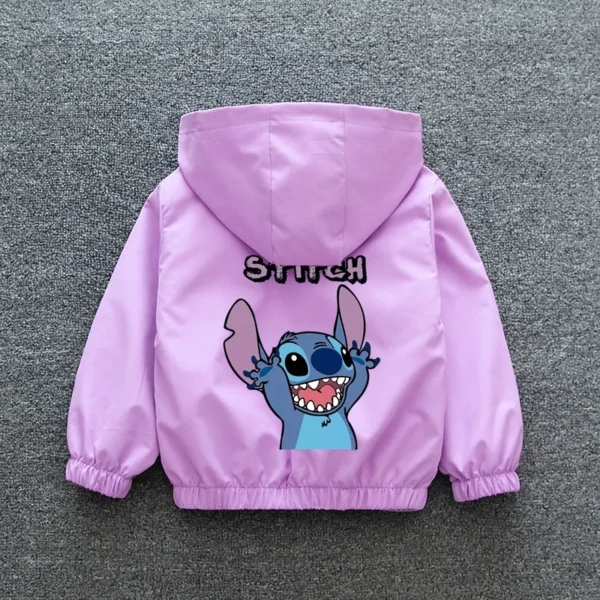 Veste Lilo et Stitch Enfant 2025 – Manteau Bébé Fille & Garçon Zippé
