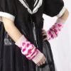 Mitaines Sans Doigts Cœur Y2K Goth Lolita : Affirmez Votre Style Unique avec une Touche d'Amour !