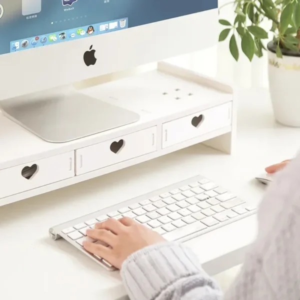 Support de Bureau Kawaii – Rangement pour Ordinateur, Fournitures & Stationery, Support Écran