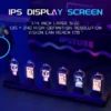 Horloge Digitale Rétro Nixie Tube RGB – Contrôle Wi-Fi, Lumière Analogique IPS, Mode Météo & APP