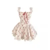 Ensemble Romantique : Robe Florale Douce & Cardigan Rouge Tendance - Votre Look Prairie Chic Rêvé !