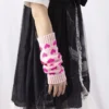Mitaines Sans Doigts Cœur Y2K Goth Lolita : Affirmez Votre Style Unique avec une Touche d'Amour !