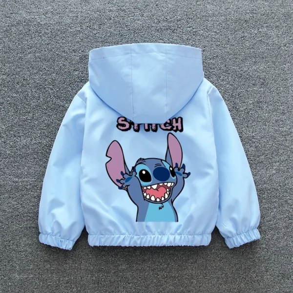 Veste Lilo et Stitch Enfant 2025 – Manteau Bébé Fille & Garçon Zippé