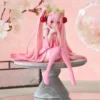 Figurine Sakura Hatsune Miku – Décoration de Bureau Kawaii, Cadeau Handmade