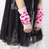 Mitaines Sans Doigts Cœur Y2K Goth Lolita : Affirmez Votre Style Unique avec une Touche d'Amour !
