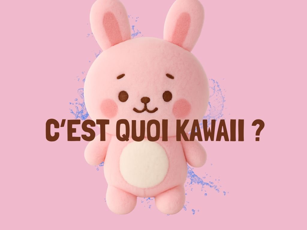 adorable peluche lapin rose kawaii