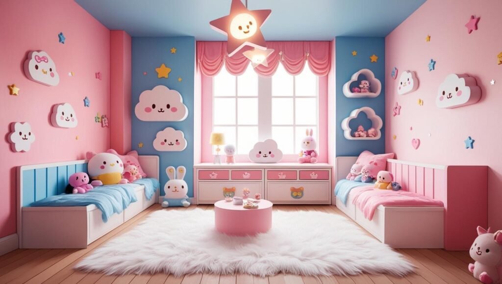 exemple de style kawaii en décoration intérieure