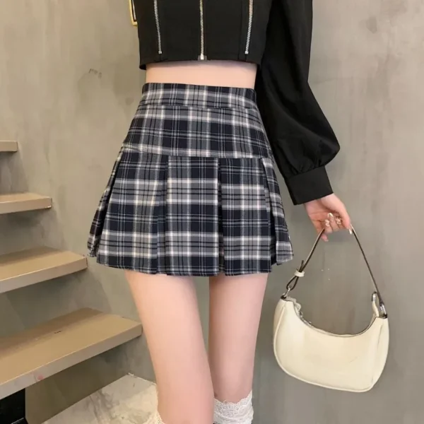 Cute Kawaii Women's Skirt Pleat Female Skirts Patchwork Pleated Cheap Clothing Sales Summer 2024 Y2k Vintage Chic and Elegant V