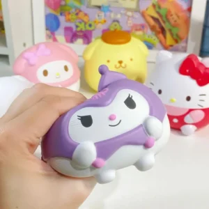 Sanrio Kuromi Cinnamoroll Slow Stress Relief Squishy Cute Decompression Anime Girl's Hand Pinch Toy Healing Gift