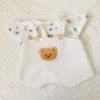 Lina Bear 30cm Doll Clothes Handmade Change Clothes T-shirt and Suspenders Suit Stuffed Cartoon Jointed Bear Dolls Outfit