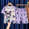 Summer Children's Pajamas Short Sleeve Girls Cartoon Old Boys Boys Home Clothes Set Pajama Sleepwear Robe Clothing Mother Kids