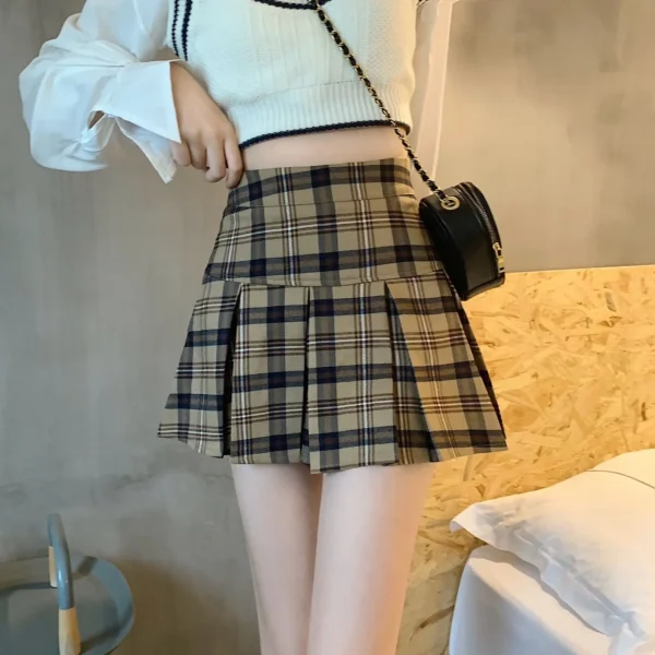 Cute Kawaii Women's Skirt Pleat Female Skirts Patchwork Pleated Cheap Clothing Sales Summer 2024 Y2k Vintage Chic and Elegant V