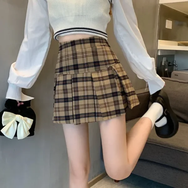 Cute Kawaii Women's Skirt Pleat Female Skirts Patchwork Pleated Cheap Clothing Sales Summer 2024 Y2k Vintage Chic and Elegant V