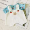 Lina Bear 30cm Doll Clothes Handmade Change Clothes T-shirt and Suspenders Suit Stuffed Cartoon Jointed Bear Dolls Outfit
