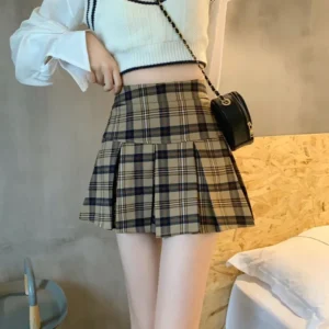 Cute Kawaii Women's Skirt Pleat Female Skirts Patchwork Pleated Cheap Clothing Sales Summer 2024 Y2k Vintage Chic and Elegant V