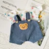 Lina Bear 30cm Doll Clothes Handmade Change Clothes T-shirt and Suspenders Suit Stuffed Cartoon Jointed Bear Dolls Outfit