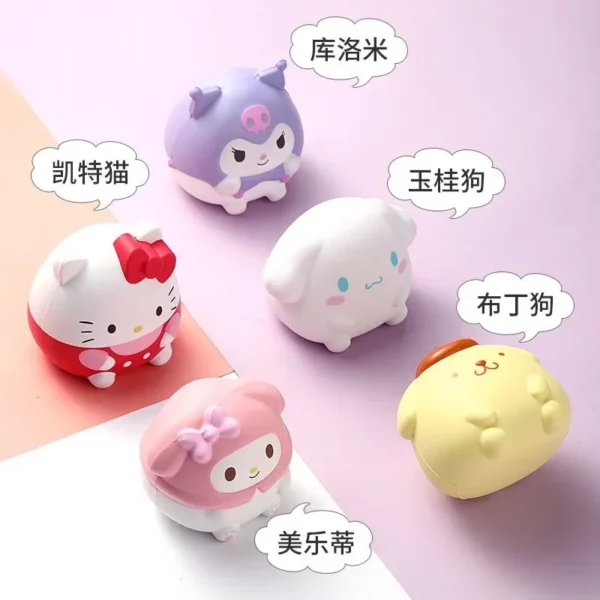 Sanrio Kuromi Cinnamoroll Slow Stress Relief Squishy Cute Decompression Anime Girl's Hand Pinch Toy Healing Gift