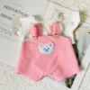 Lina Bear 30cm Doll Clothes Handmade Change Clothes T-shirt and Suspenders Suit Stuffed Cartoon Jointed Bear Dolls Outfit