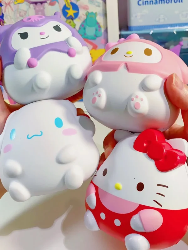Sanrio Kuromi Cinnamoroll Slow Stress Relief Squishy Cute Decompression Anime Girl's Hand Pinch Toy Healing Gift